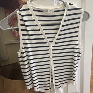 Primark Black and White Striped Top